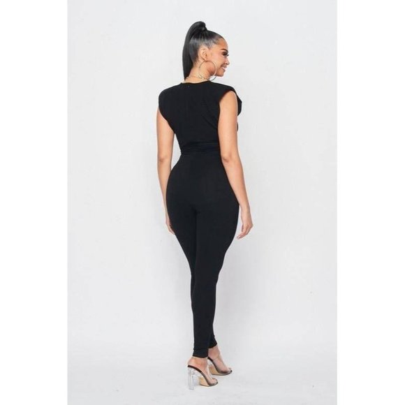 From The Top Jumpsuit-In Black - Picture 2 of 8